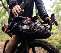 bikepacking with a handlebar bag